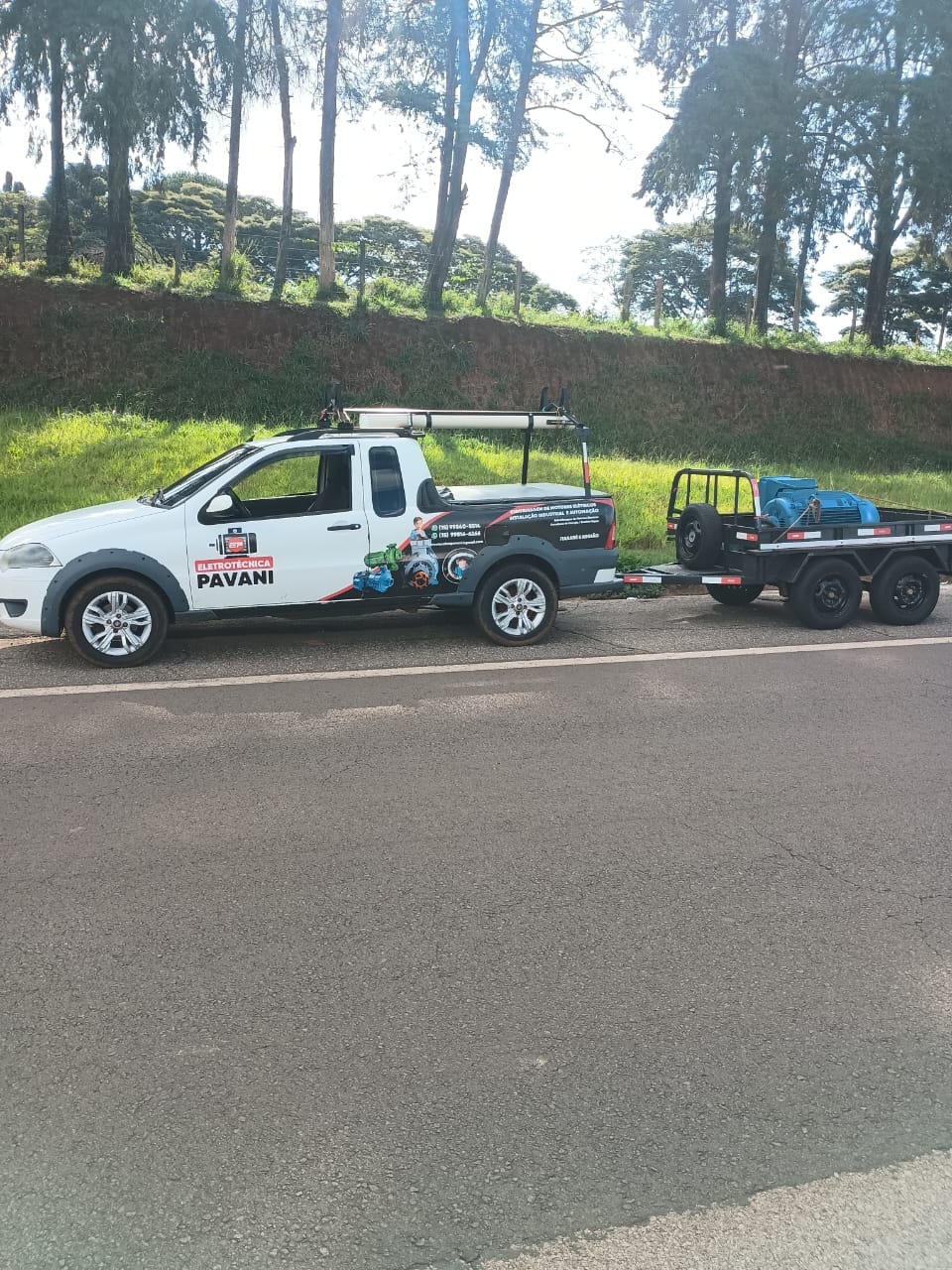 Frota Eletrotécnica Pavani a caminho de atendimento em campo